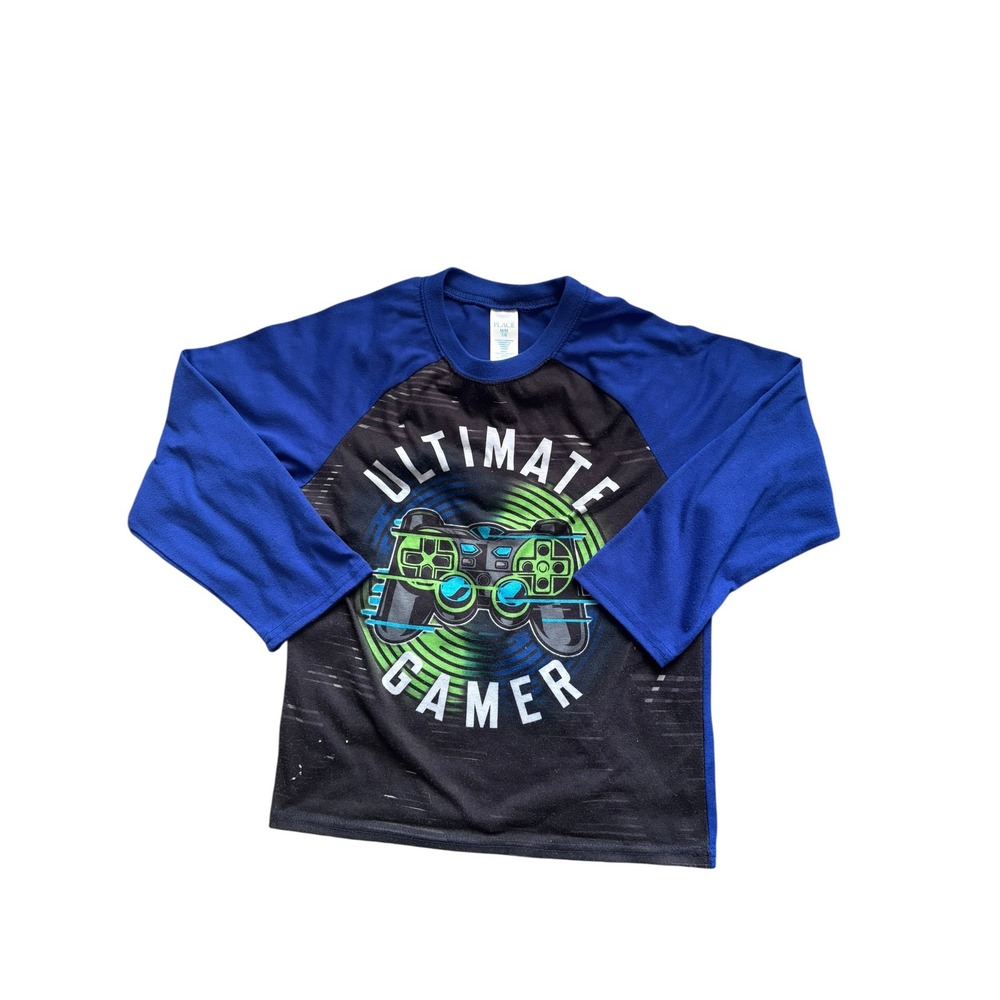 The Children's Place Boys Ultimate Gamer Pajama Shirt Size 7/8 Blue Sleep as is